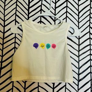 Smiley face crop top